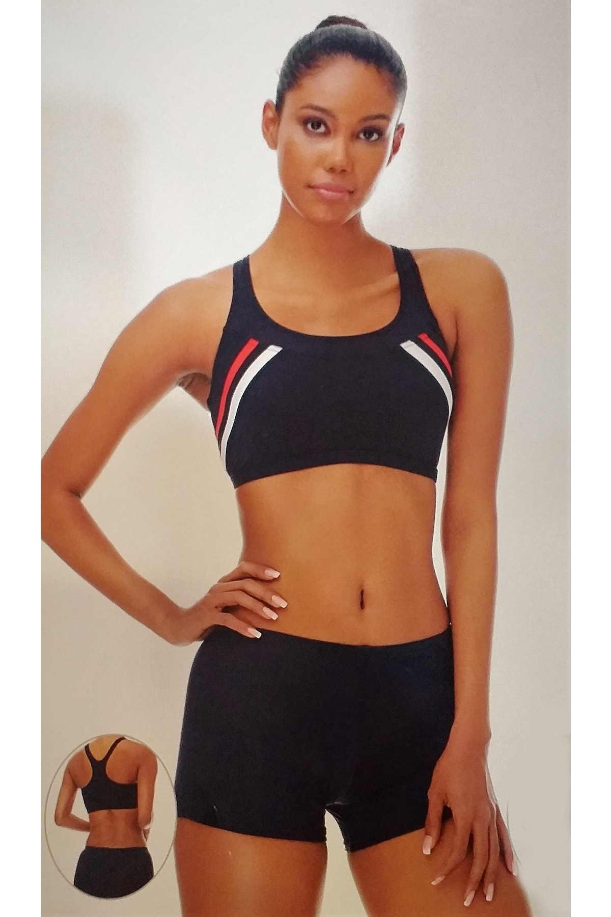 Sunsurf Şortlu Yüzücü Bikini Takimi Siyah