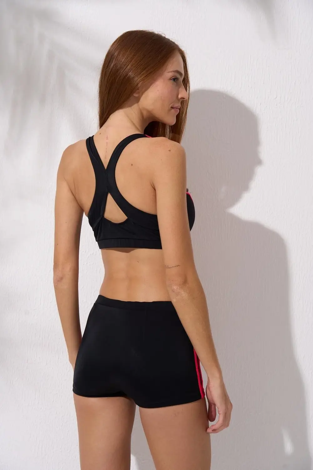 Şortlu Yüzücü Bikini Takım Siyah 241277