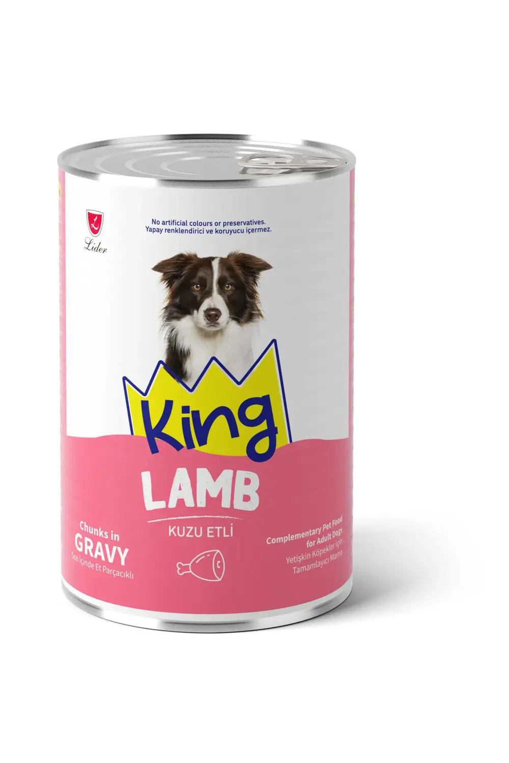 Sos İçerisinde Et Parçacıklı Kuzu Etli Köpek Konservesi 400 G x 2
