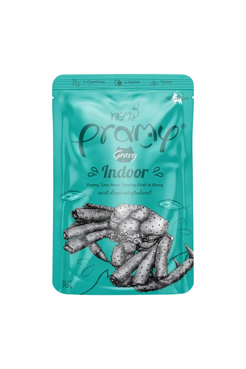 Pramy Sos İçinde Yengeç Çubuklu Ve Ton Balıklı Yetişkin Kedi Maması 70