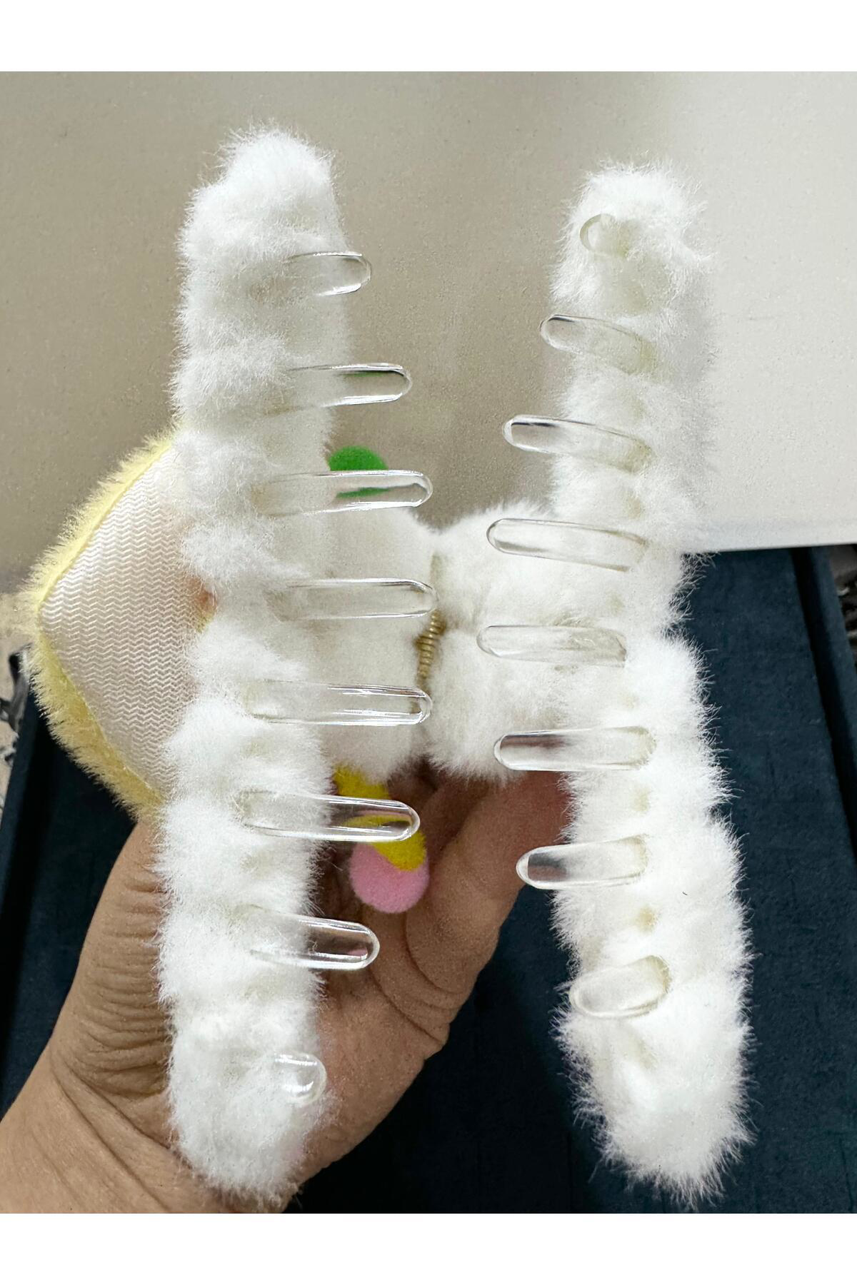 sosis dudak antenli kalpli peluş mandal toka