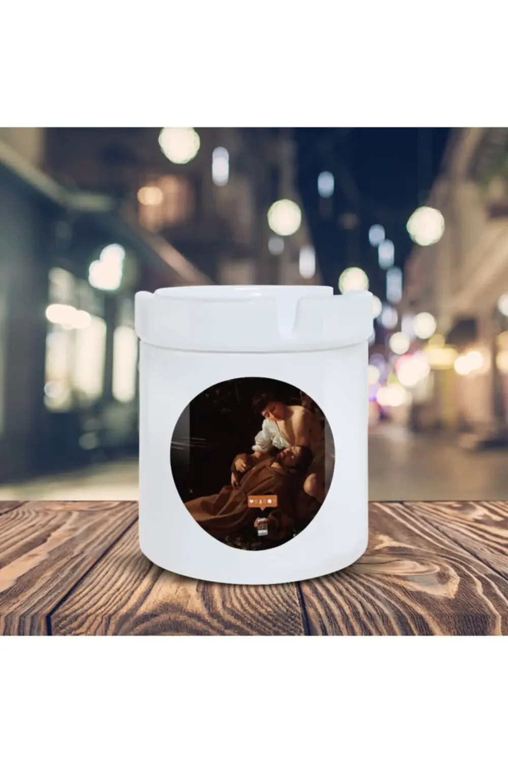 Sosyal Medya Bağımlısı Sanat Baskılı Küllük Kül Tablası- Kl225