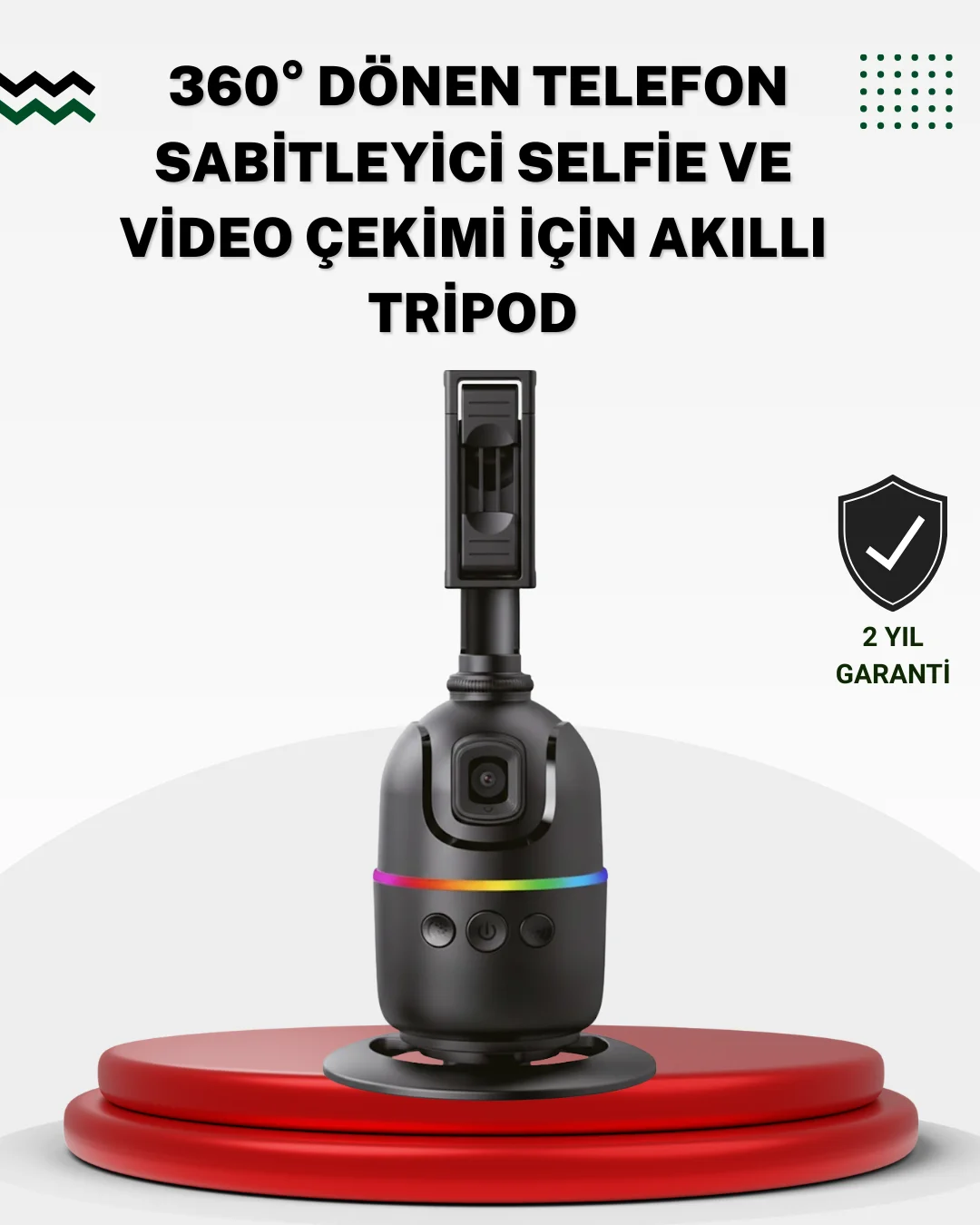 Sosyal Medya İçerikleri İçin Otomatik Yüz Takipli 360° Döner Gimbal Stand Fiyatı, Yorumları ve Özellikleri