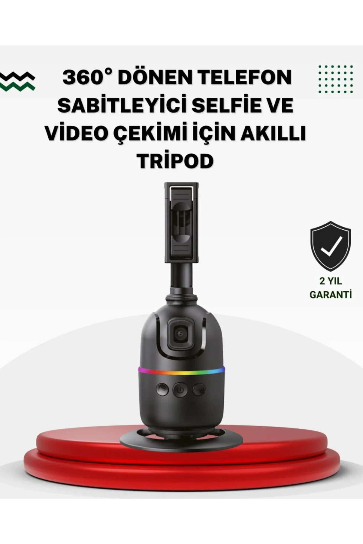 Sosyal Medya İçerikleri İçin Otomatik Yüz Takipli 360° Döner Gimb