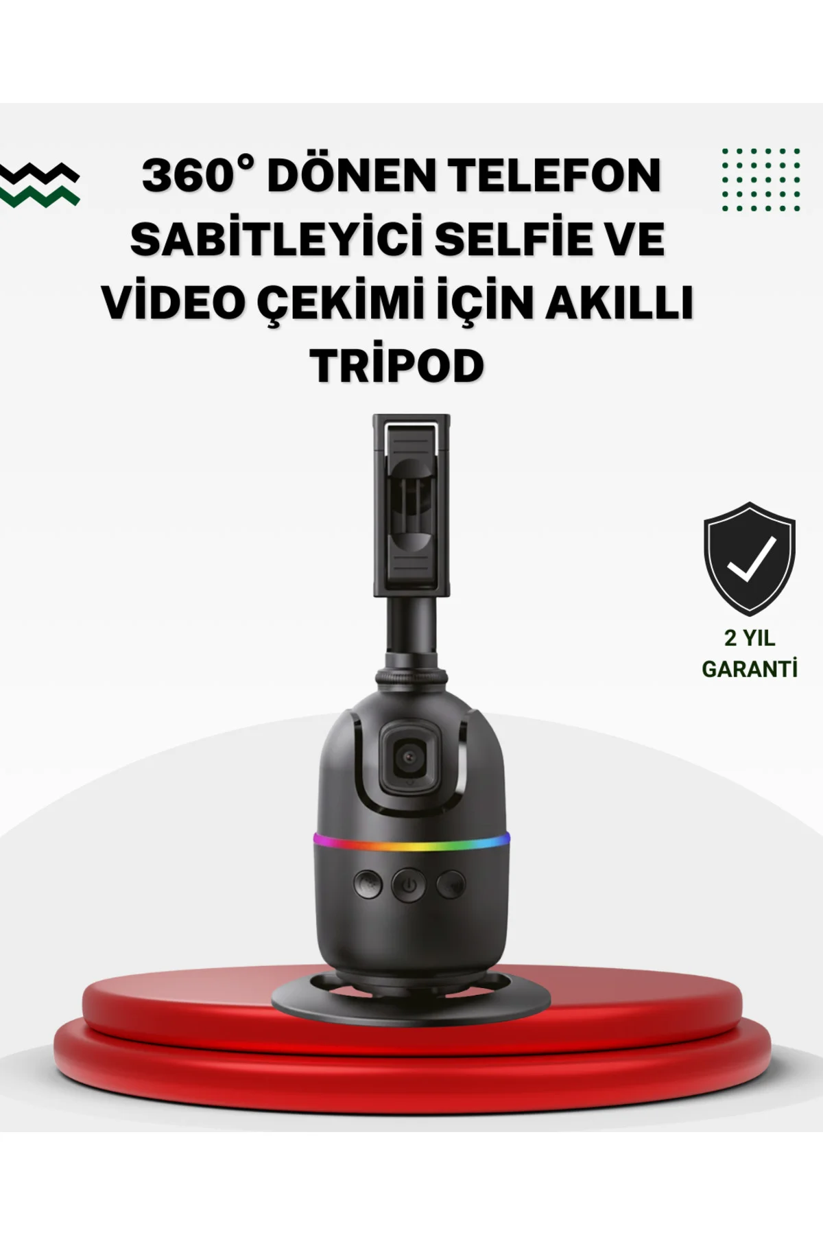 Sosyal Medya İçerikleri İçin Otomatik Yüz Takipli 360° Döner Gimb