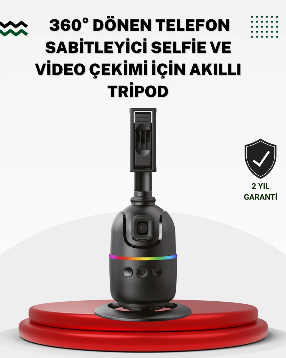 Sosyal Medya İçin Otomatik Yüz Takipli 360° Döner Gimbal Stand - Northcity