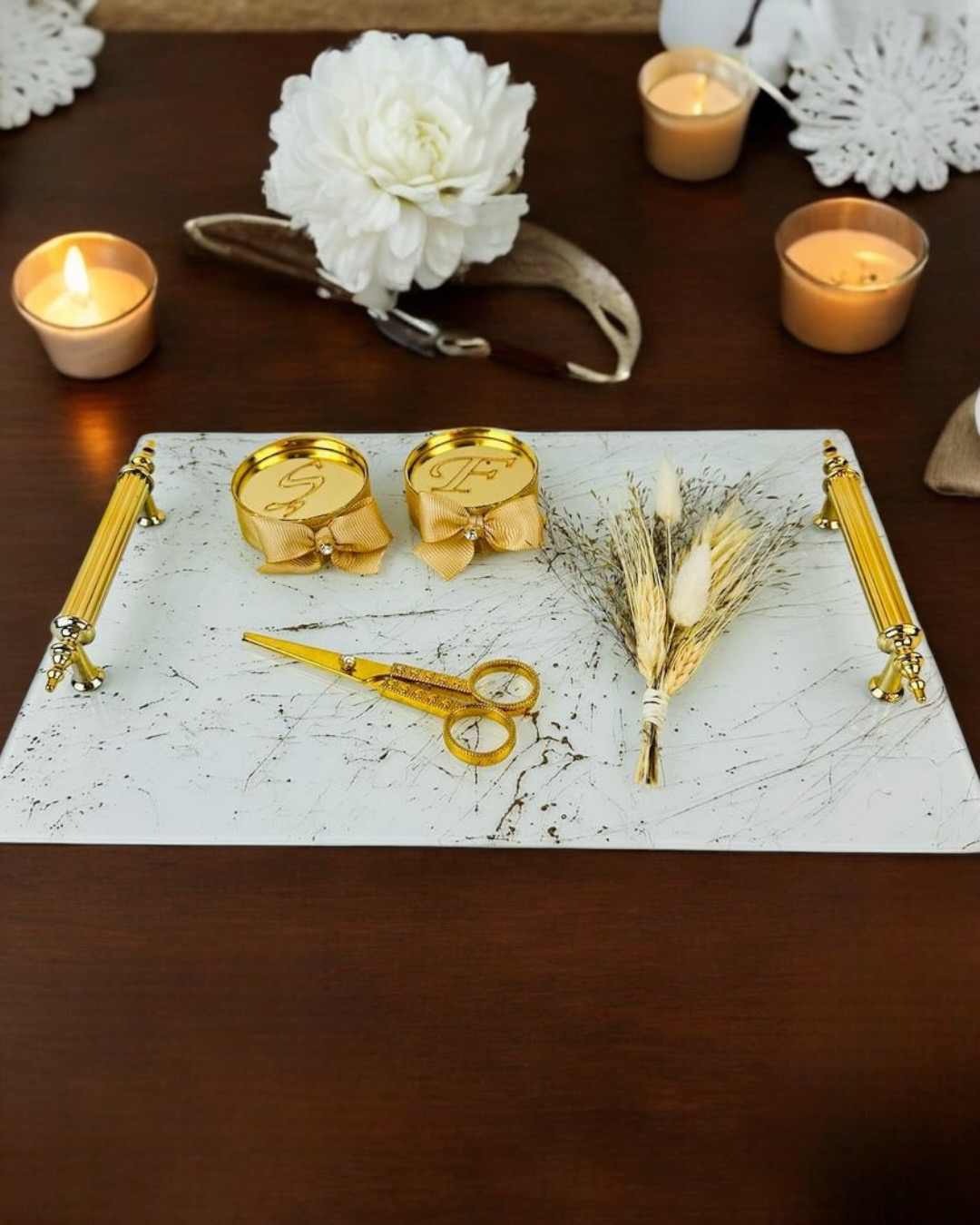 Soulmate Desenli Söz Nişan Tepsisi