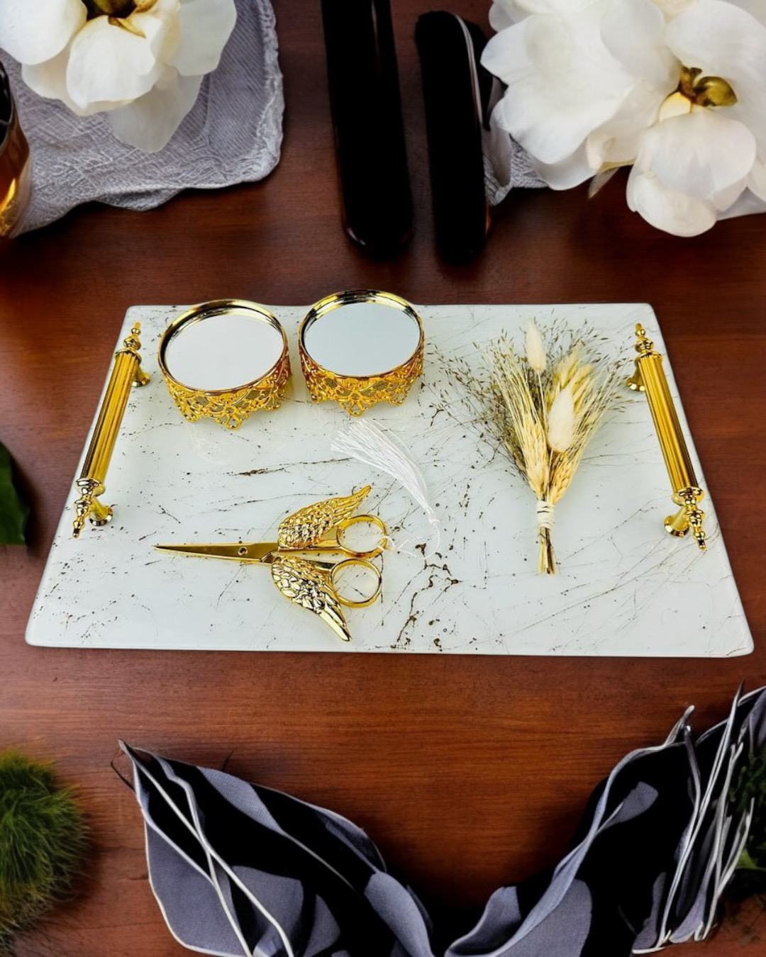 Soulmate Desenli Söz Nişan Tepsisi