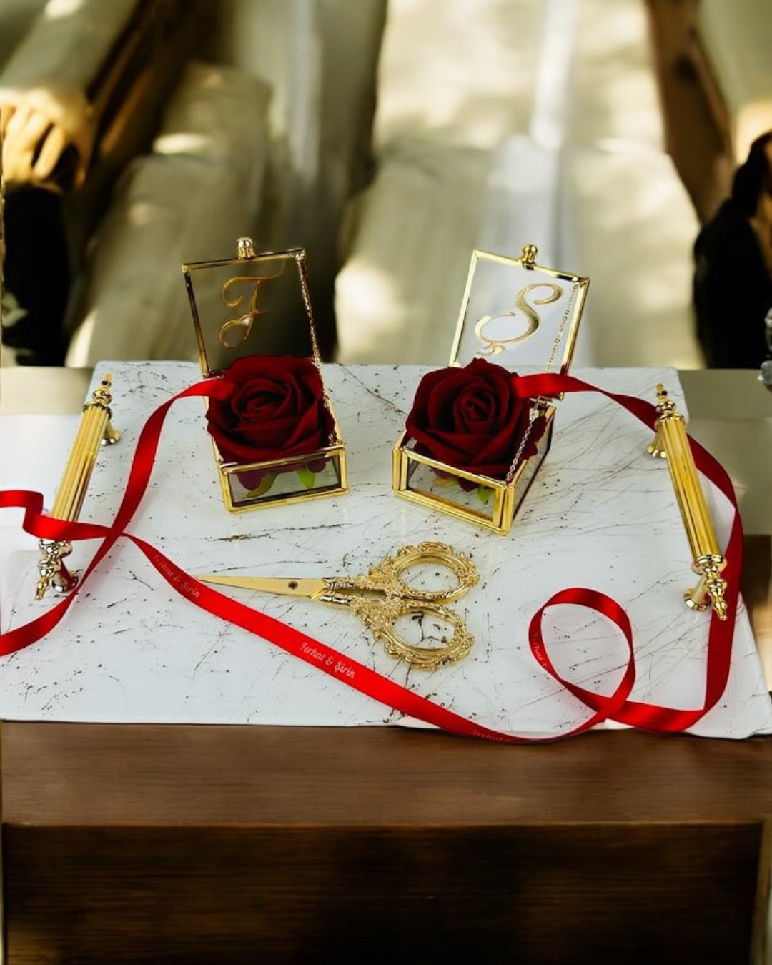 Soulmate Desenli Söz Nişan Tepsisi