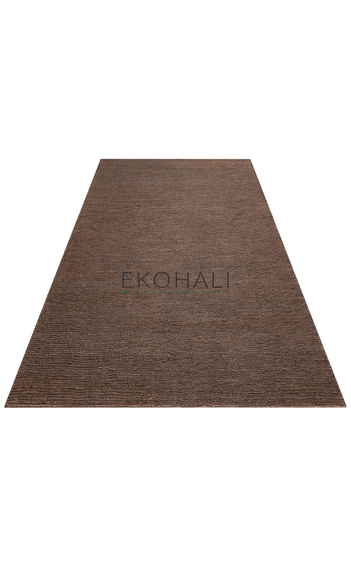 Soumak Koleksiyonu Örgülü Naturel Jut Halı SMK Plain Brown