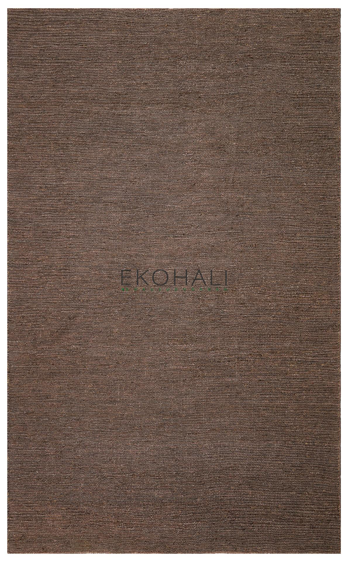 Soumak Koleksiyonu Örgülü Naturel Jut Halı SMK Plain Brown