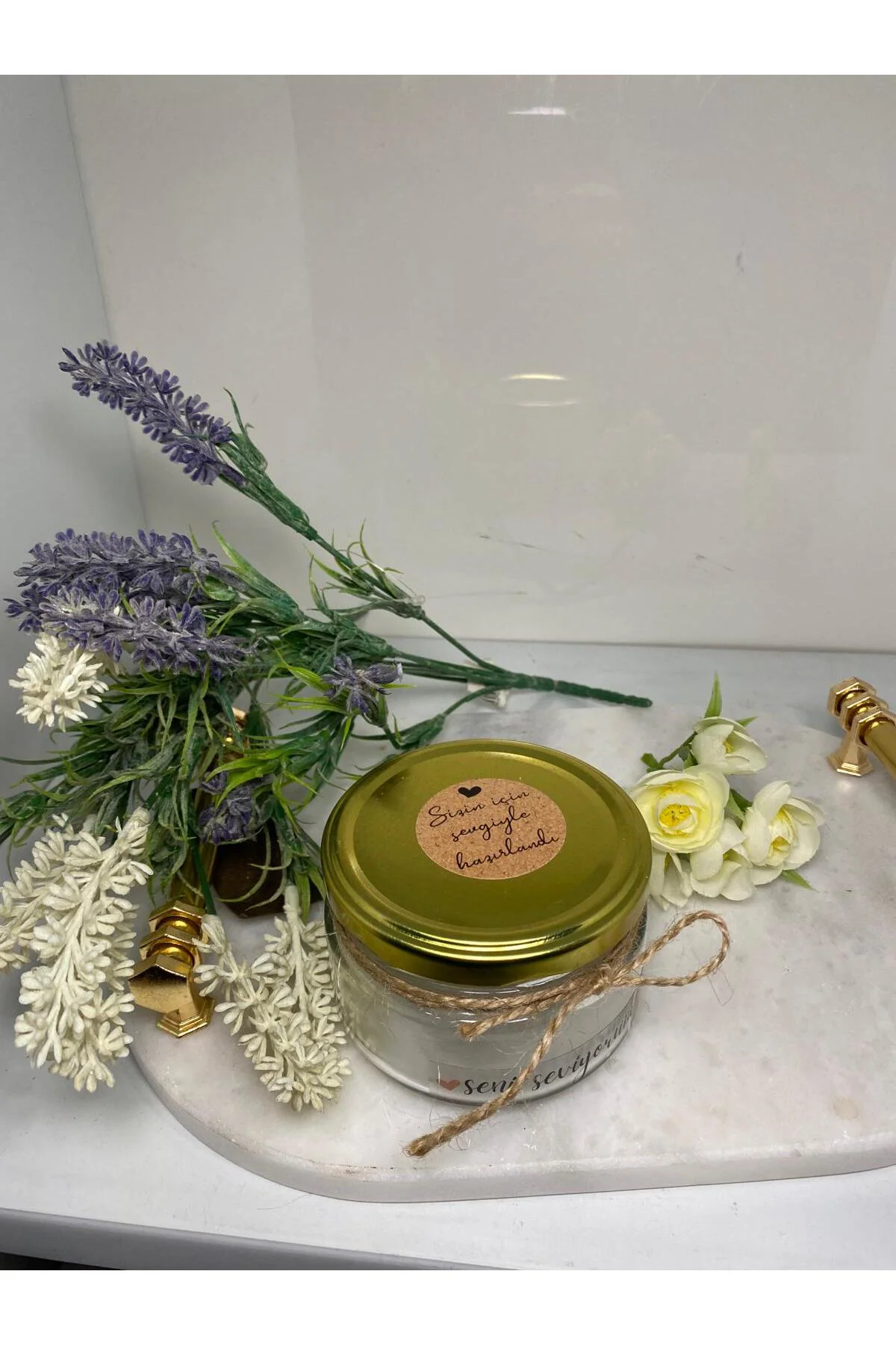 Soya Wax Dekoratif Kapaklı Kavanozda Mum (Kokulu)