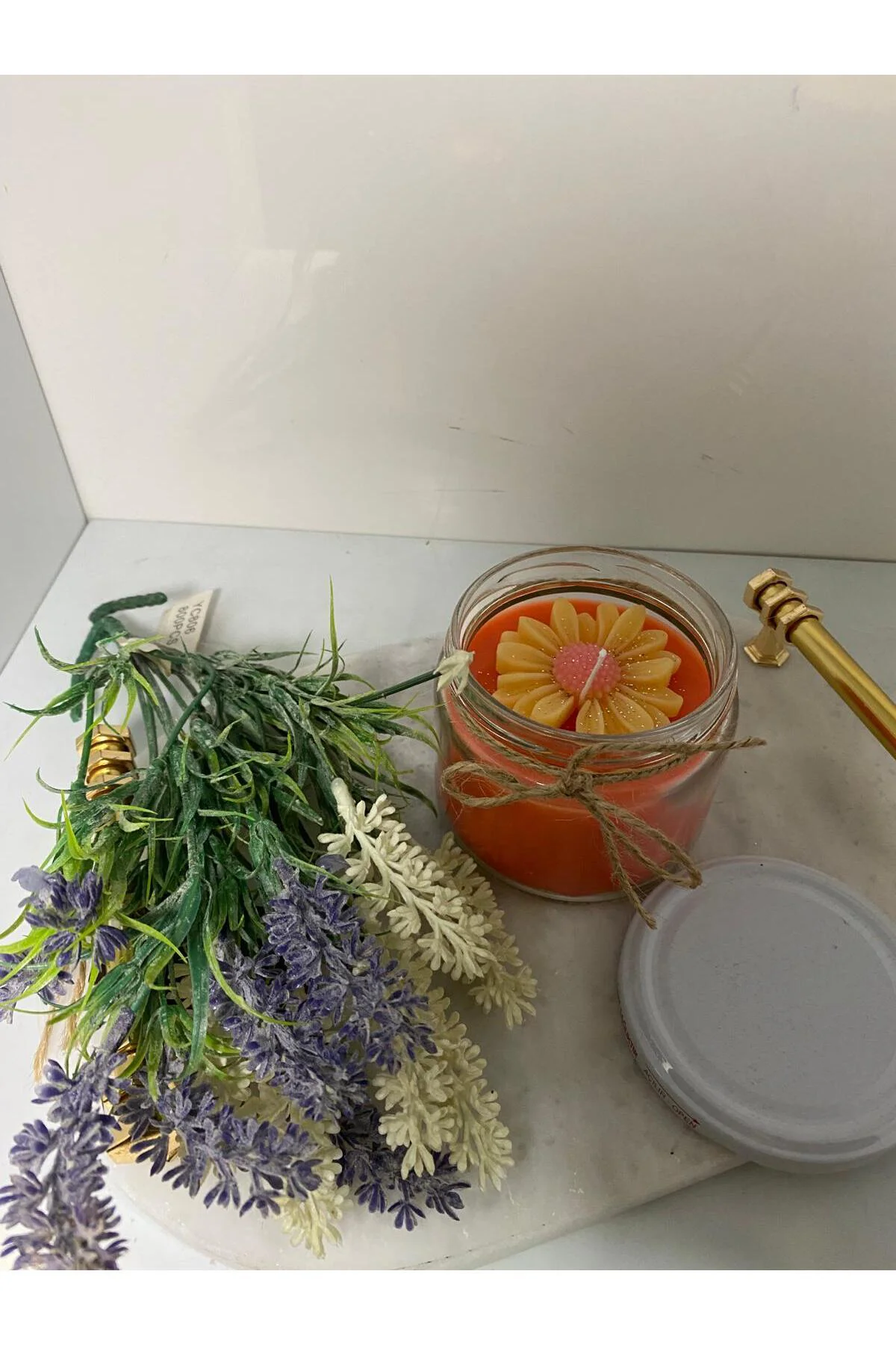 Soya Wax Dekoratif Kapaklı Kavanozda Mum (Kokulu) 330ml