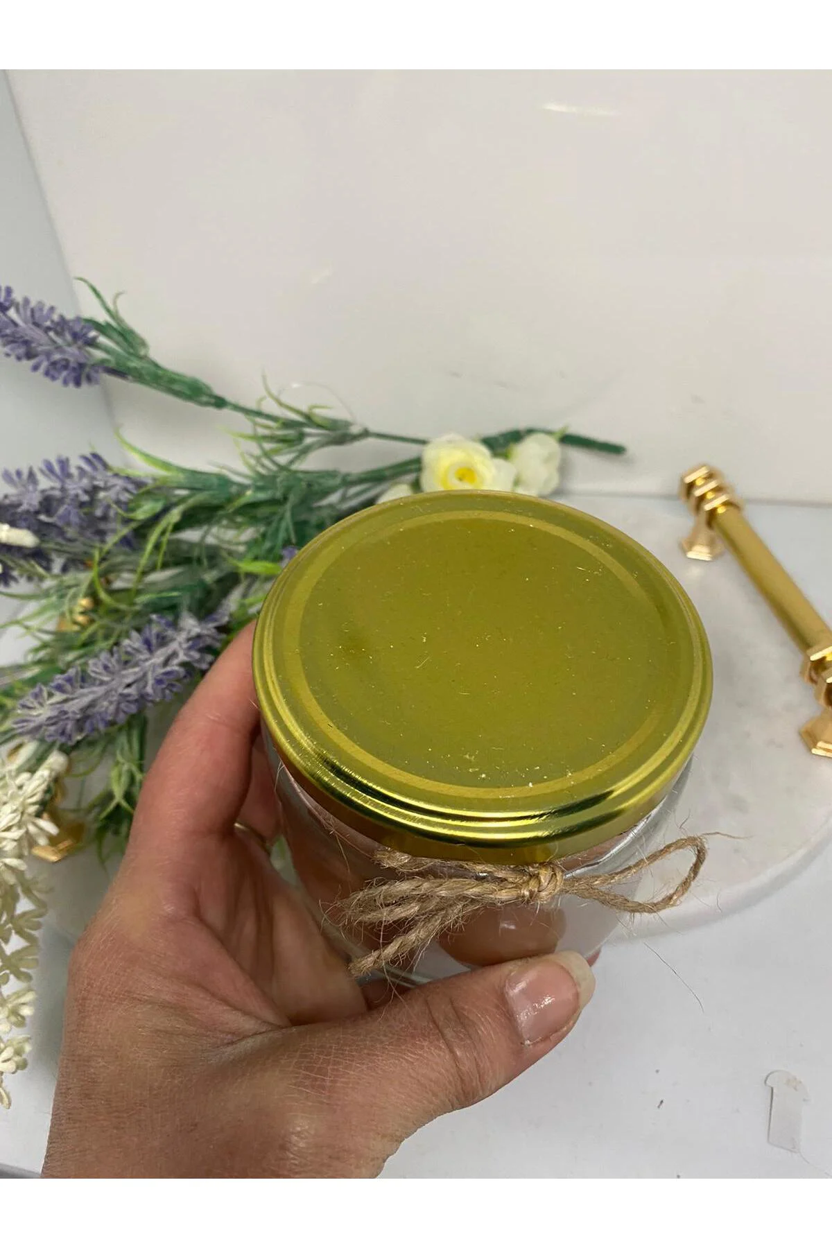Soya Wax Dekoratif Kapaklı Kavanozda Mum (Kokulu) 330ml