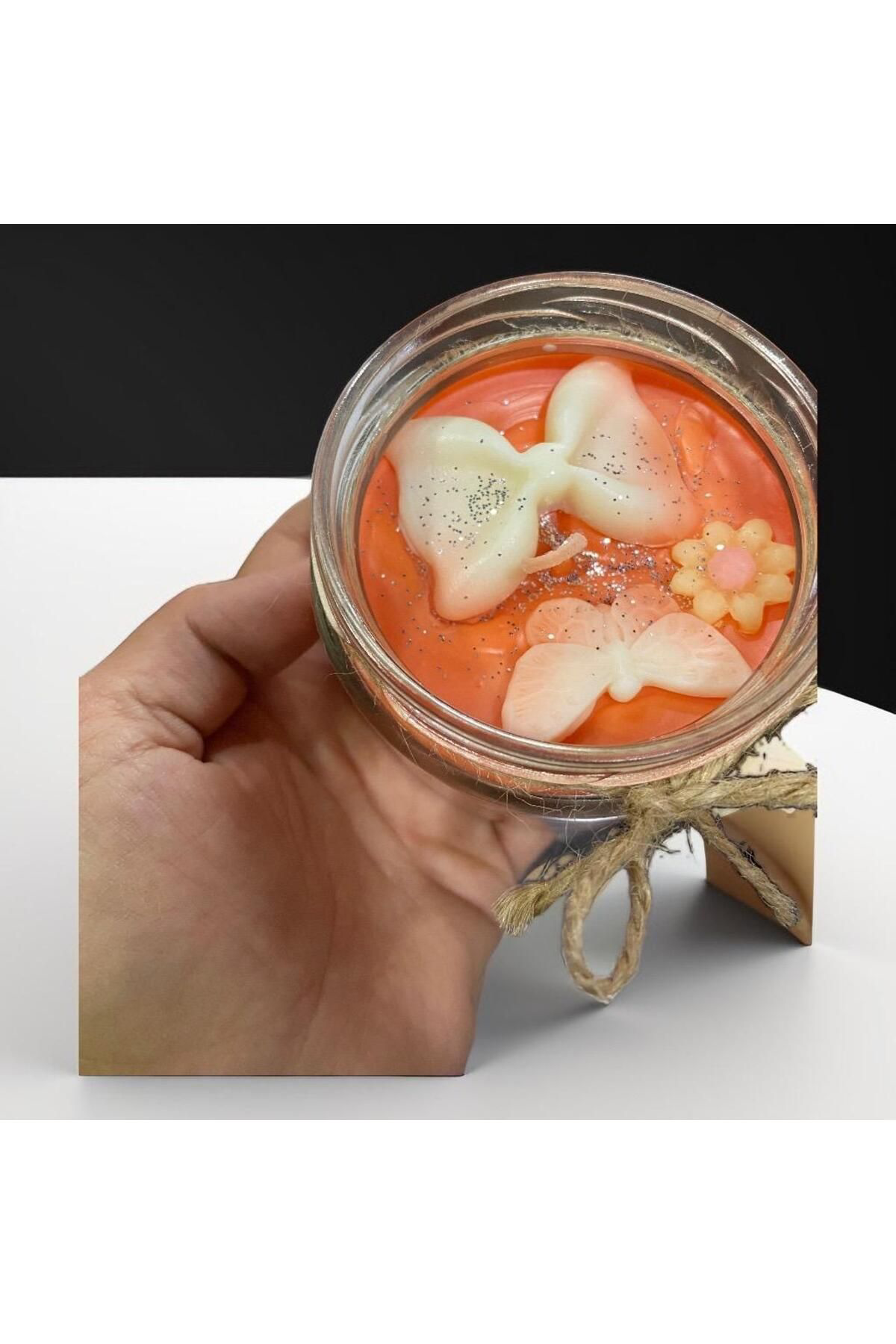 Elif Aksesuar Soya Wax Dekoratif Kapaklı Kavanozda Mum (Kokulu) 330Ml