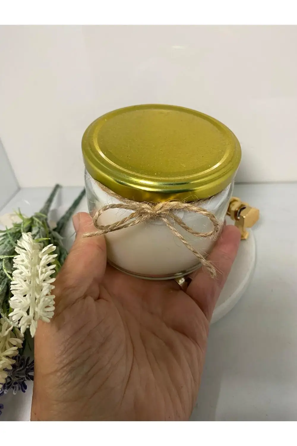 Soya Wax Dekoratif Kapaklı Kavanozda Mum (Kokulu) 330ml