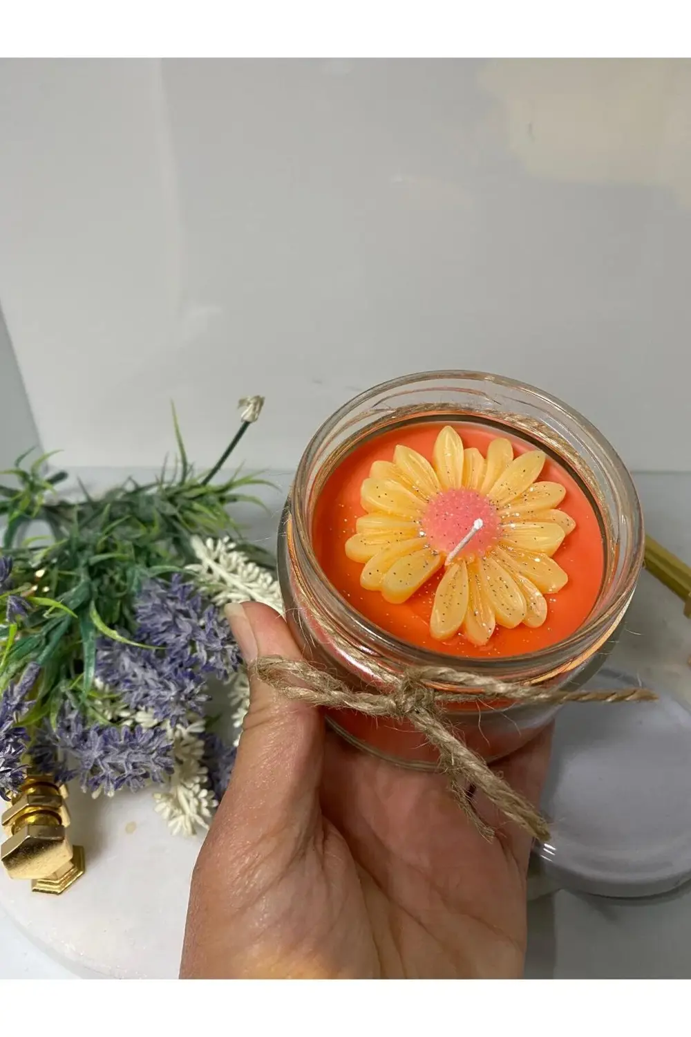 Soya Wax Dekoratif Kapaklı Kavanozda Mum (Kokulu) 330ml