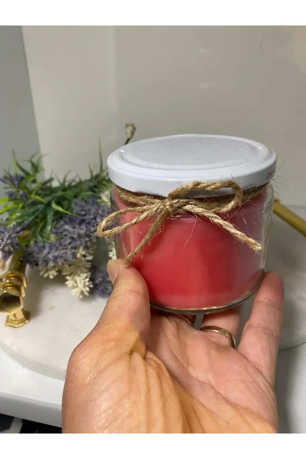 Soya Wax Dekoratif Kapaklı Kavanozda Mum (Kokulu) 330ml