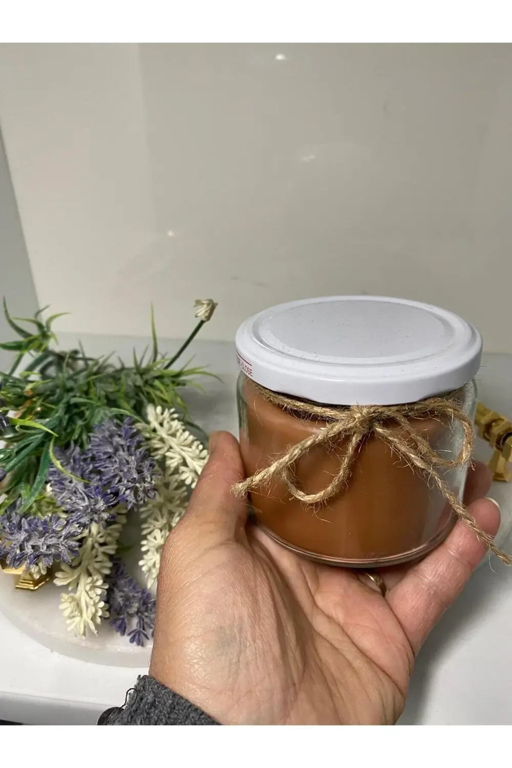 Soya Wax Dekoratif Kapaklı Kavanozda Mum (Kokulu) 330ml