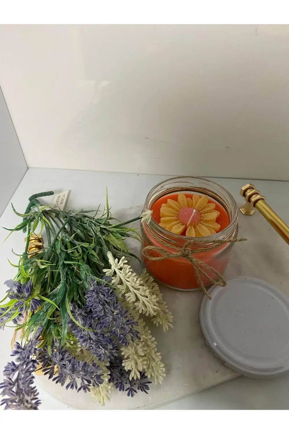 Soya Wax Dekoratif Kapaklı Kavanozda Mum (Kokulu) 330ml