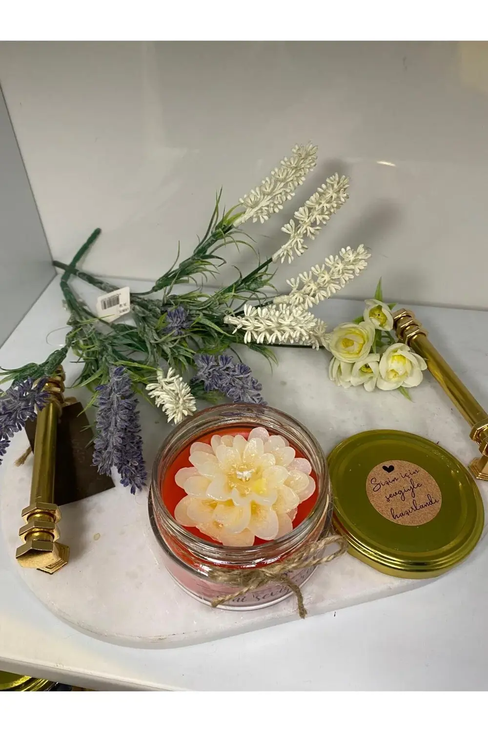 Soya Wax Dekoratif Kapaklı Kavanozda Mum (Kokulu)