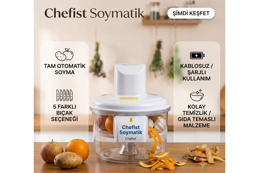 Soymatik Şarjlı Sebze Meyve Soyma Makinesi Otomatik 5 Bıçaklı Elektrikli Kabuk Soyucu Pratik Fiyatı, Yorumları ve Özellikleri