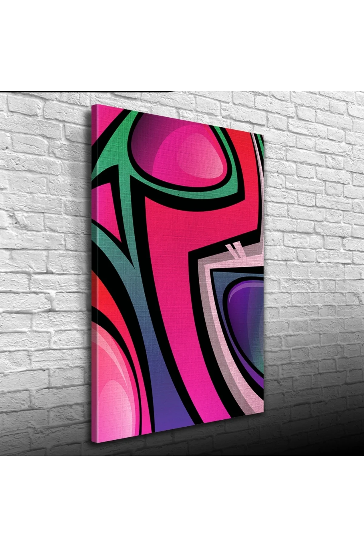 Soyut Çalışma, Canlı Renkler Kanvas Tablo 50 x 70