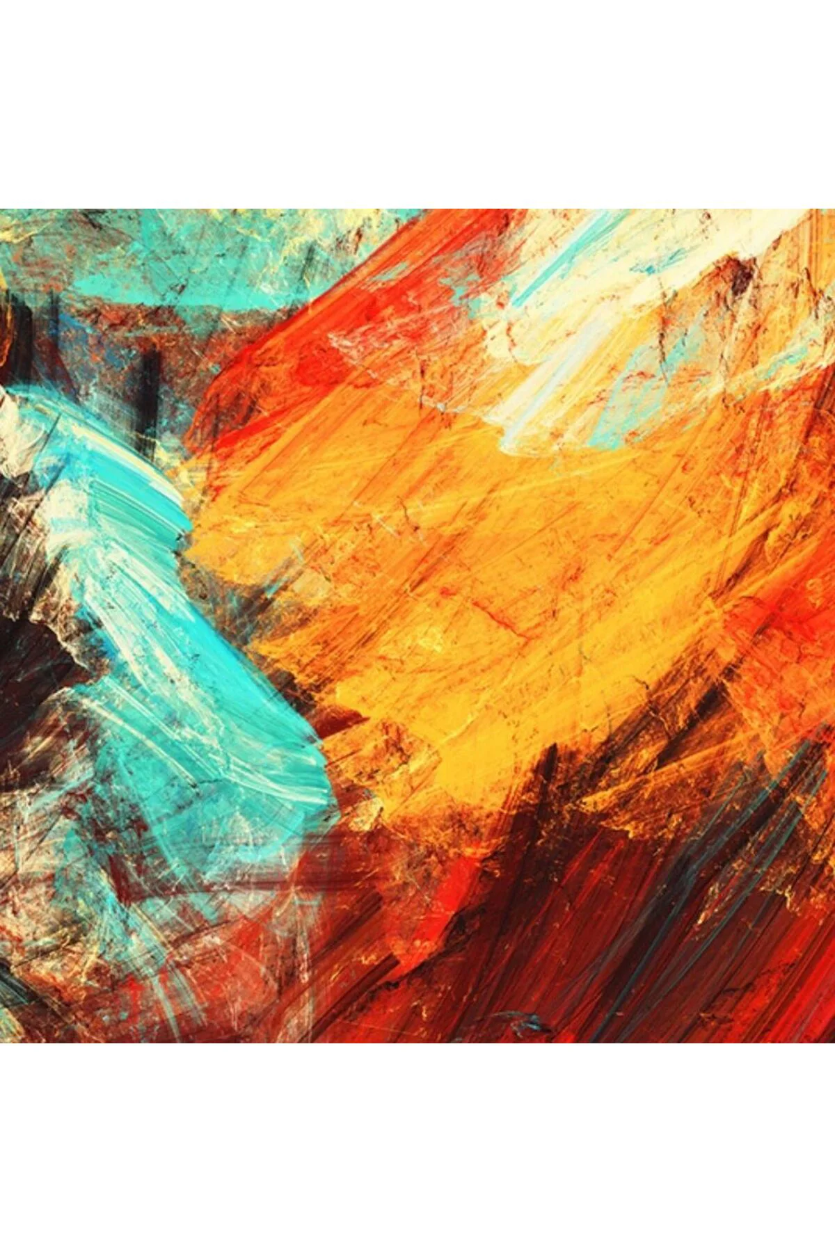 Soyut Çalışma , Pastel Renklerde Kanvas Tablo 60 x 120