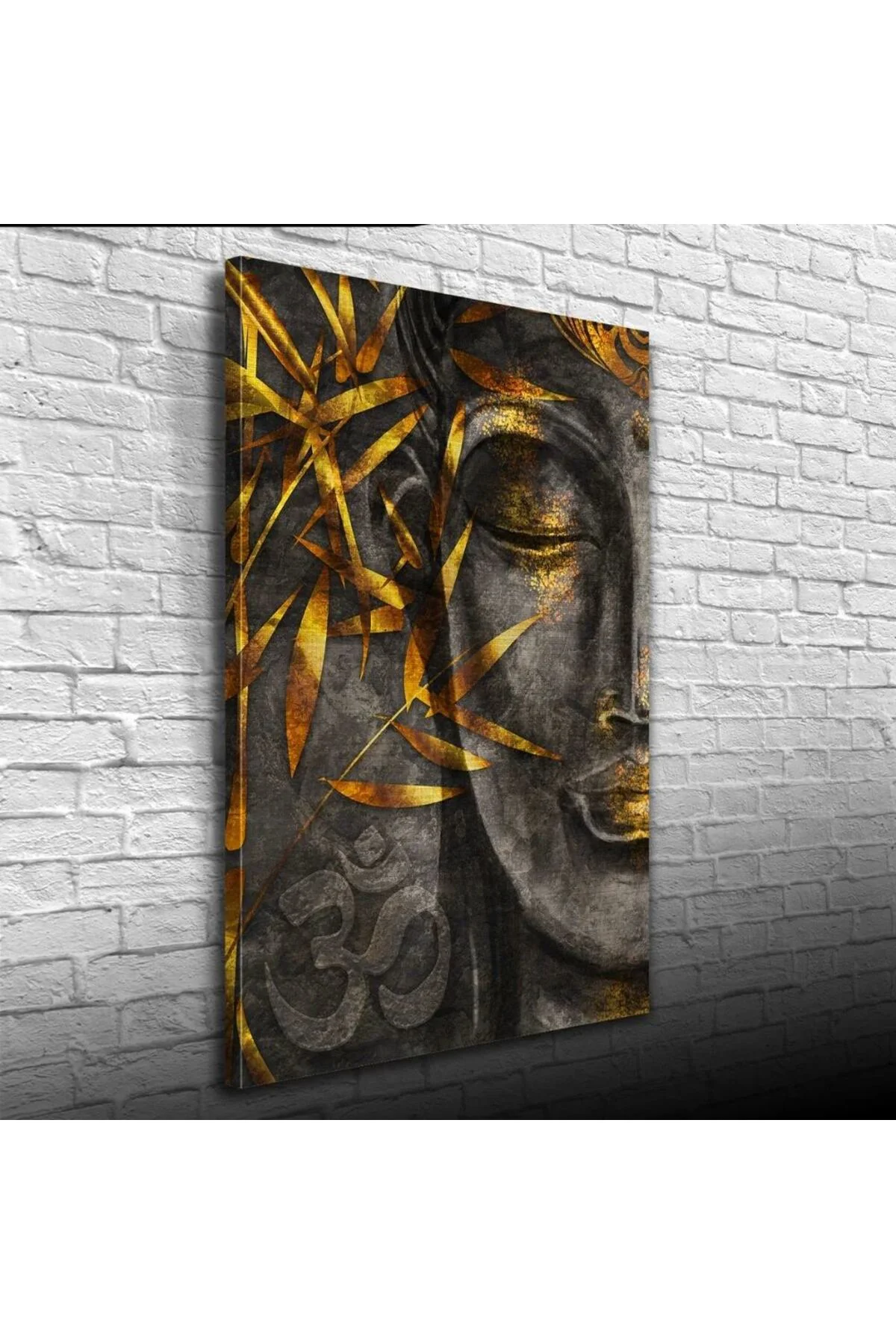 Soyut Gri ve Altın rengi Kadın Görseli Kanvas Tablo 50 x 70