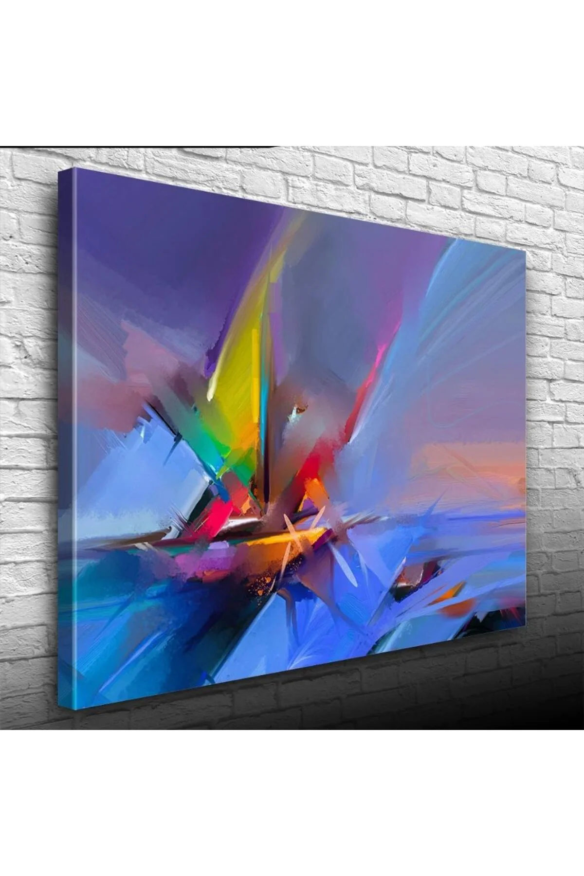 Soyut Yelkenli Canlı Renkler Yağlıboya Kanvas Tablo 50 x 70