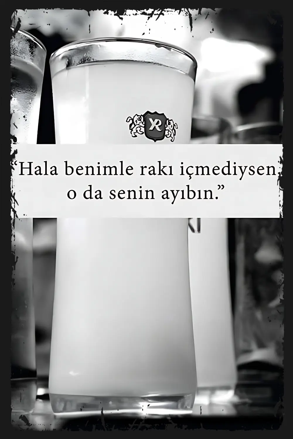 Sözleri Hala benimle içmediysen retro ahşap poster tablo