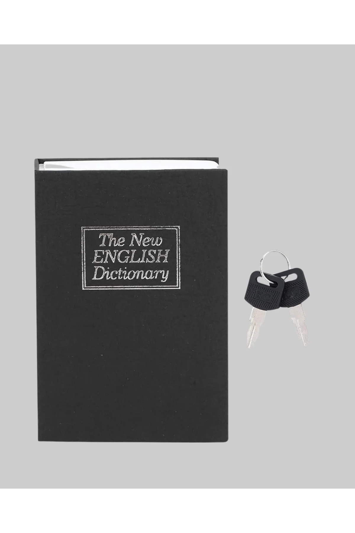 Sözlük Görünümlü Gizli Kitap Kasa – Anahtarlı Metal İç Kasa, Komp