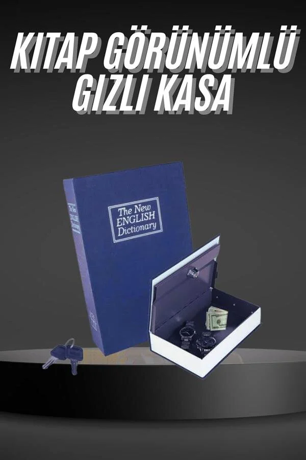 Sözlük Görünümlü Gizli Kasa - Kilitli Kitap Kasa ve Güvenli Saklama