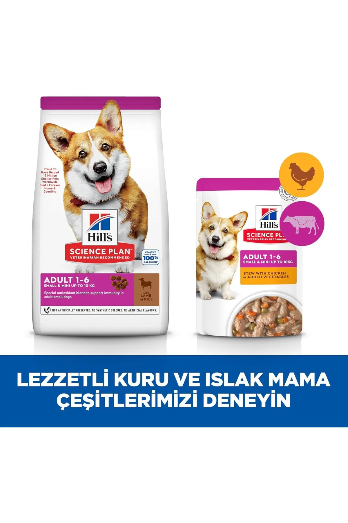 SP Kuzulu ve Pirinçli Küçük ve Mini Irk Yetişkin Köpek Maması 5+1