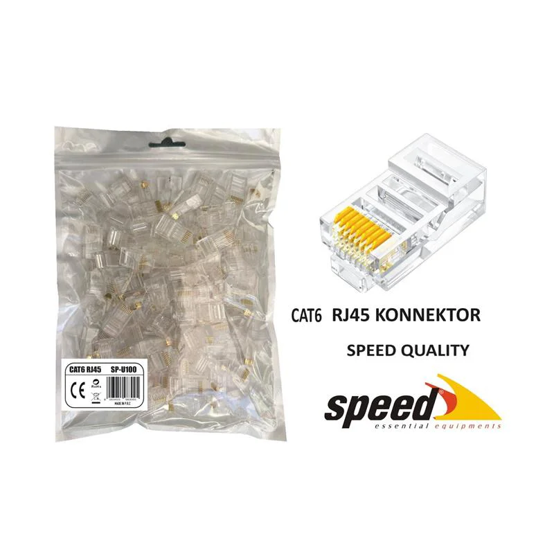 SP-U100 CAT6 RJ45 Konnektör 100 Adet – Yüksek Performanslı Ağ Bağlantısı Fiyatı, Yorumları ve Özellikleri