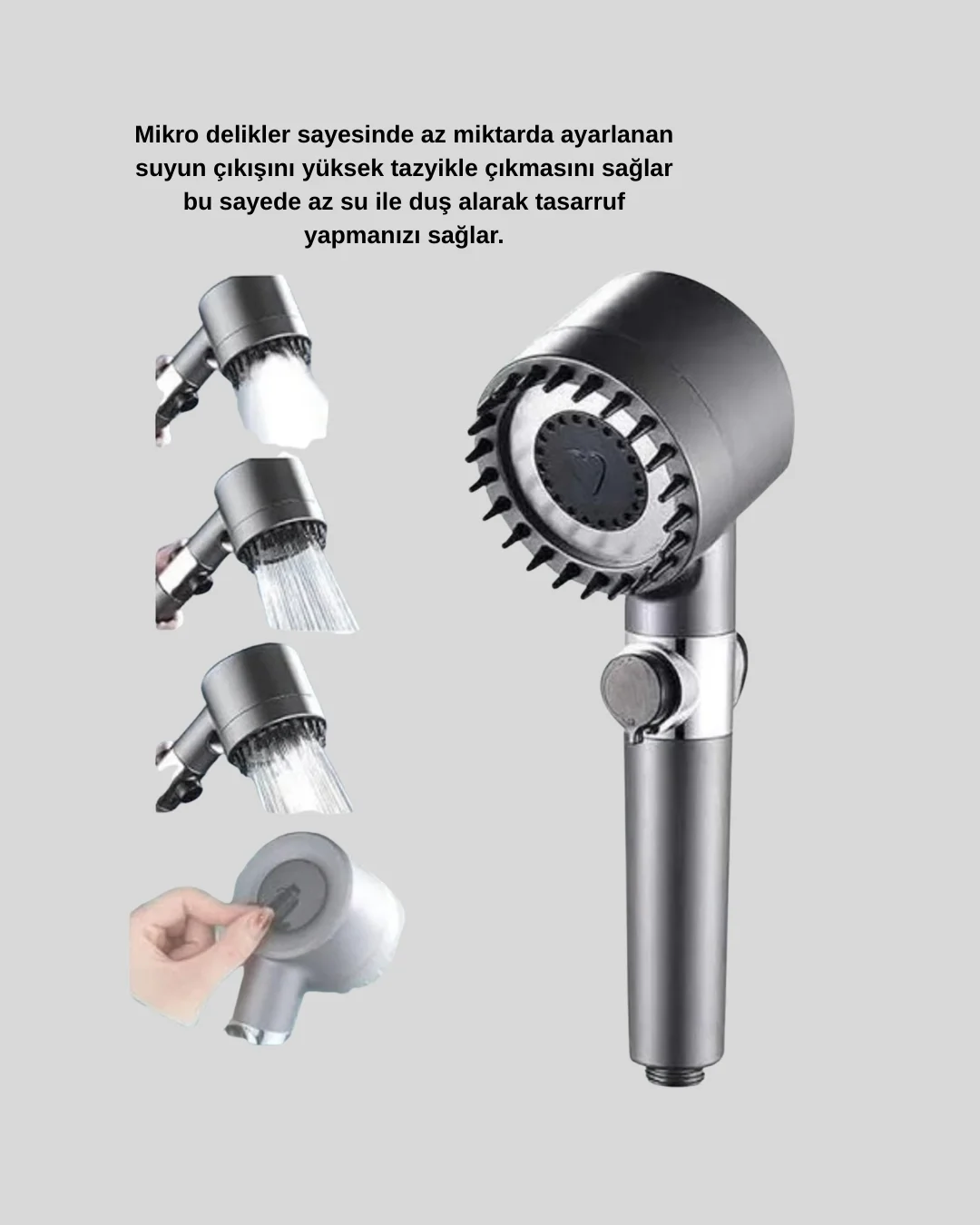 Spa Etkili Masaj Uçlu Duş Başlığı Ergonomik Tasarım Spa Etkili Masaj Uçlu Duş Başlığı Ergonomik Tasarım