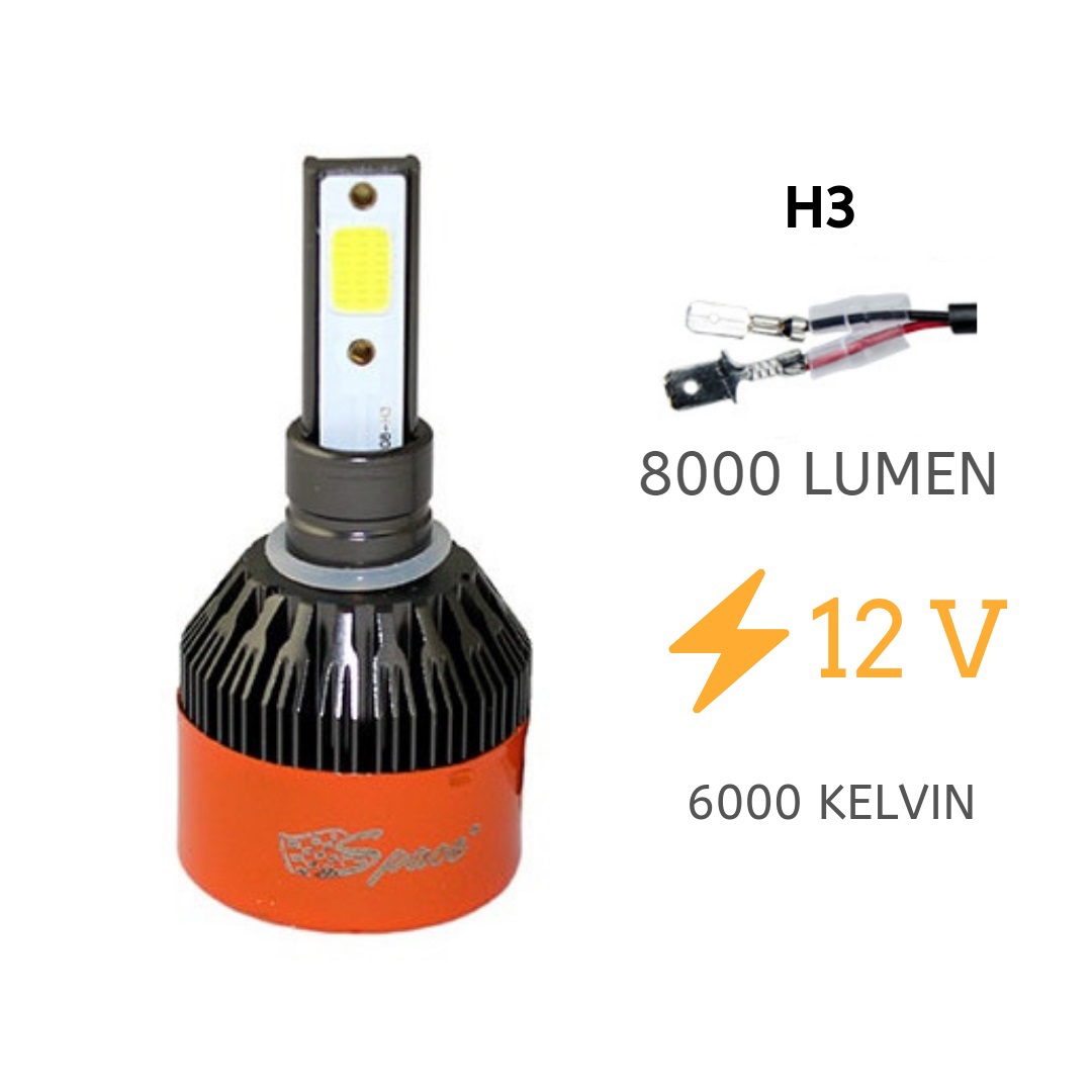 Space Led far ampulü beyaz 48W 12V 8000LM H3 / LAAM94