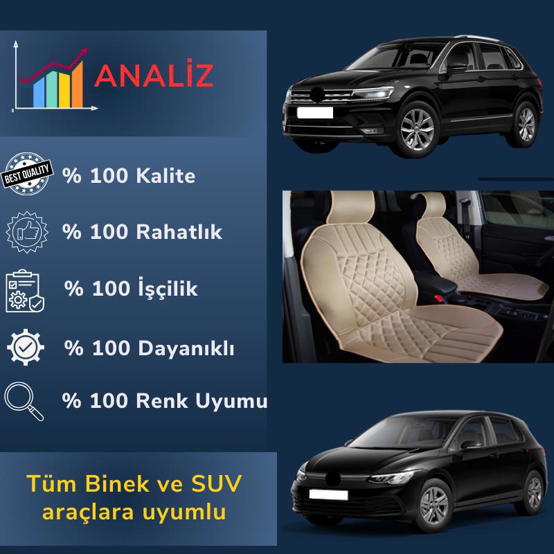 Space  Oto Koltuk Minderi, Togg Araçlara Uyumlu 2'Li Set Özel Tasa