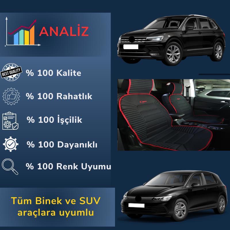 Space  Oto Koltuk Minderi, Togg Araçlara Uyumlu 2'Li Set Özel Tasa