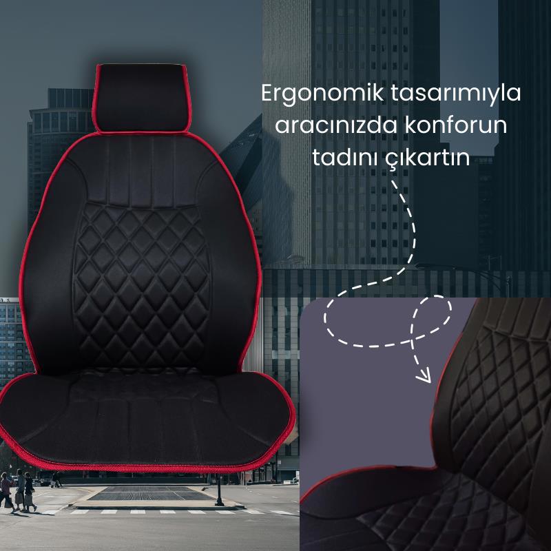 Space  Oto Koltuk Minderi, Togg Araçlara Uyumlu 2'Li Set Özel Tasa