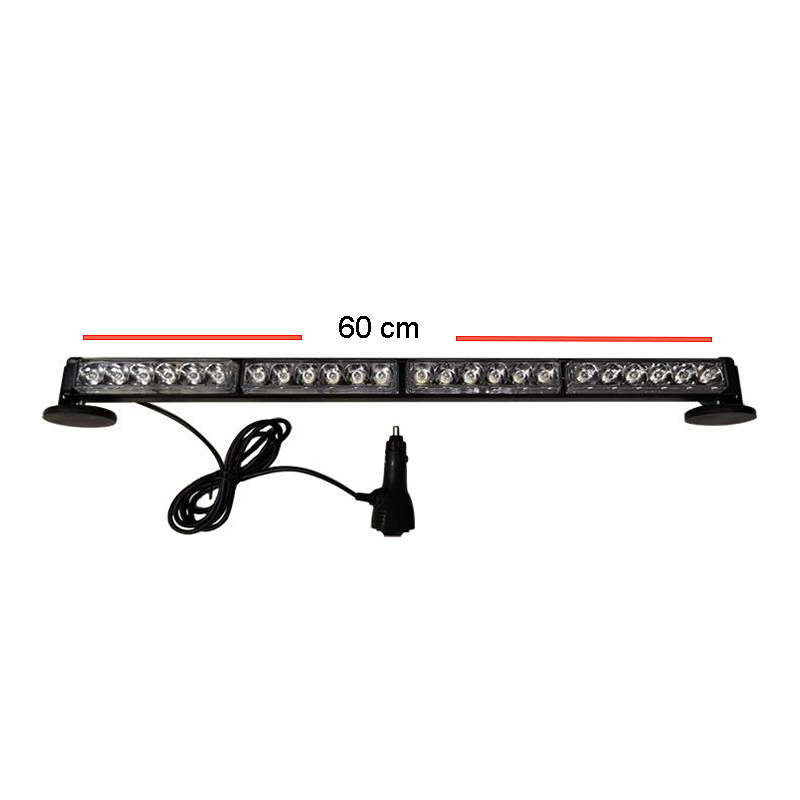 Space   4'Lü Tepe Çakar Lamba Mıknatıslı 12-24V Kırmızı-Mavi 