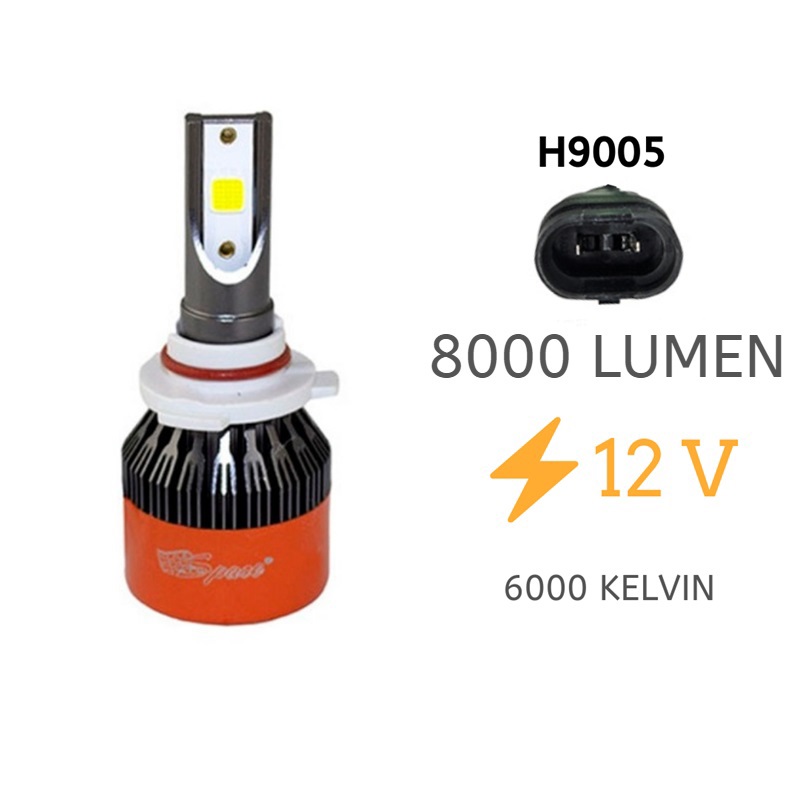 Space Space Led Far Ampulü Beyaz 48W 12V 8000LM H9005 / LAAM97 Space Space Led Far Ampulü Beyaz 48W 12V 8000LM H9005 / LAAM97
