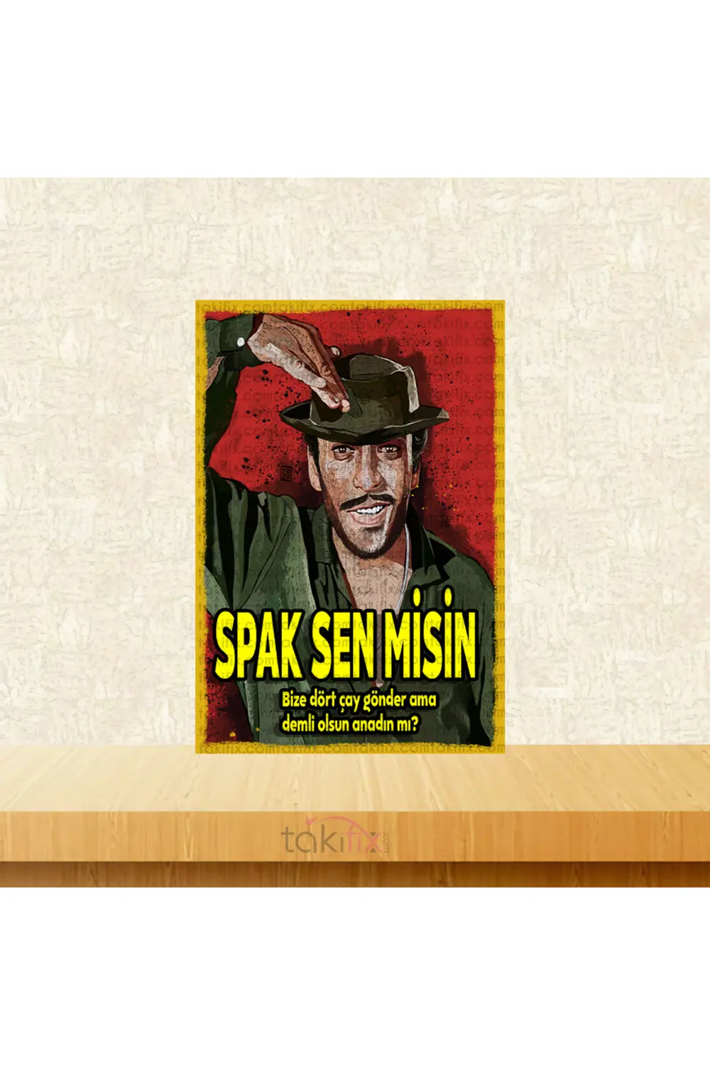 Spak Sen Misin Turist Ömer 20x30 Cm Retro Ahşap Poster