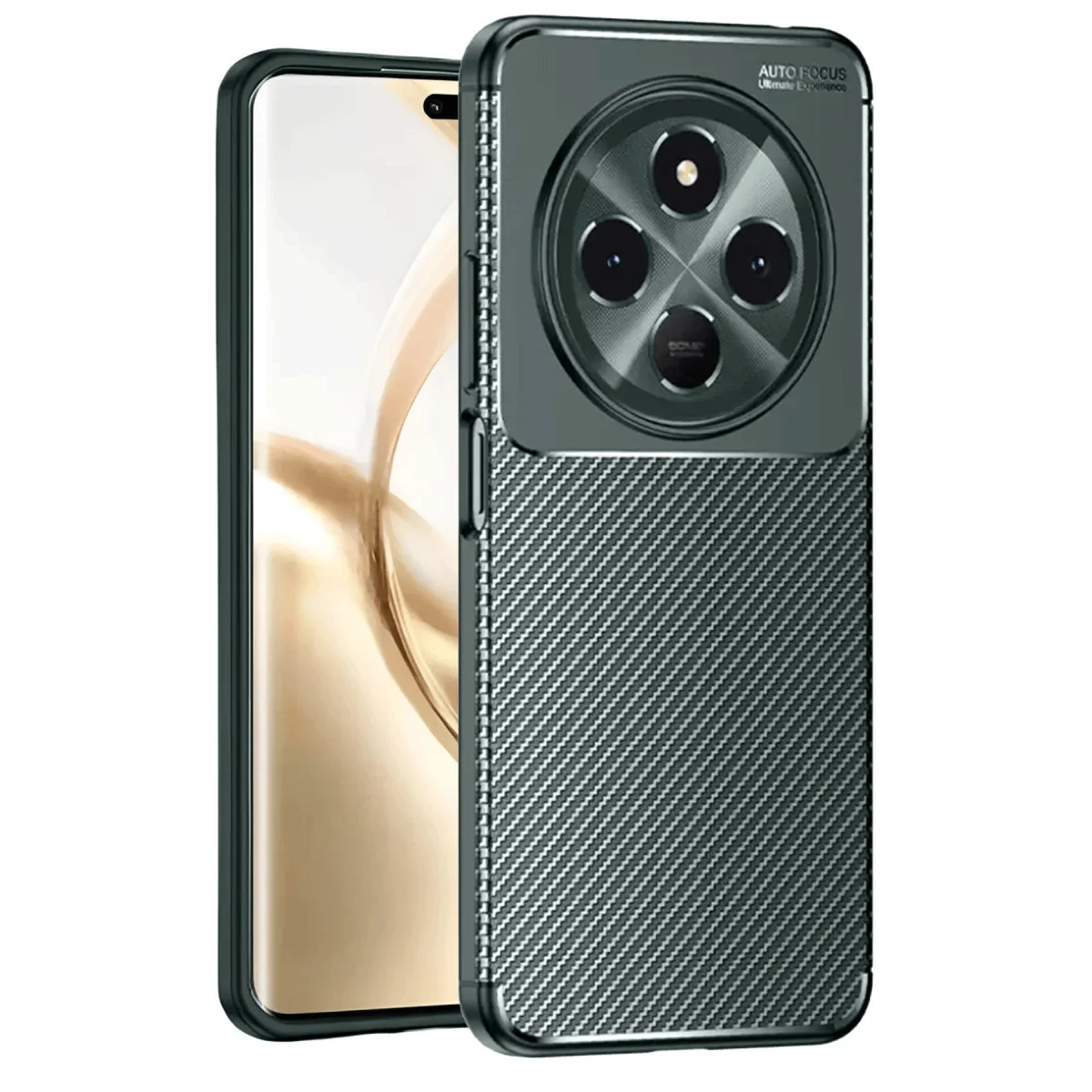 Spark 30C Orijinal Karbon Kılıf - Auto Focus Koyu Yeşil Koruyucu Kılıf