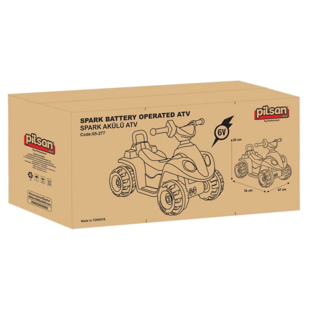 Spark Akülü Atv 6V Metalik Mavi Spark Akülü Atv 6V Metalik Mavi