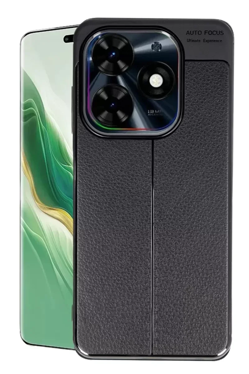 Spark Go 2024 Kılıf Auto Focus Kapak - Siyah | Darbe Korumalı Silikon Kılıf