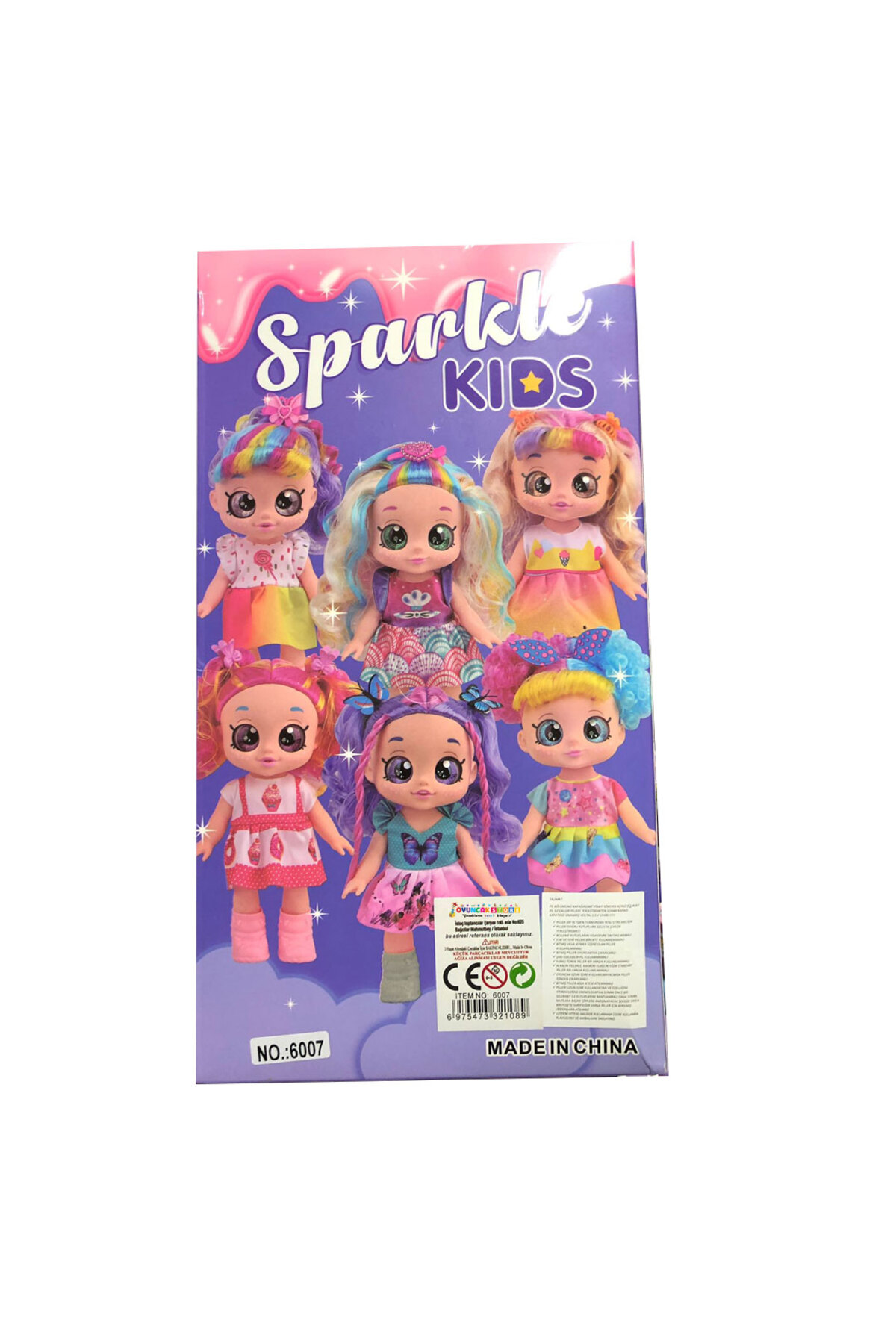 Oyuncak Store Sparkle Kids Bebek - Müzikli Renkli Saçlı Ve Elbiseli 30 Cm Bebek