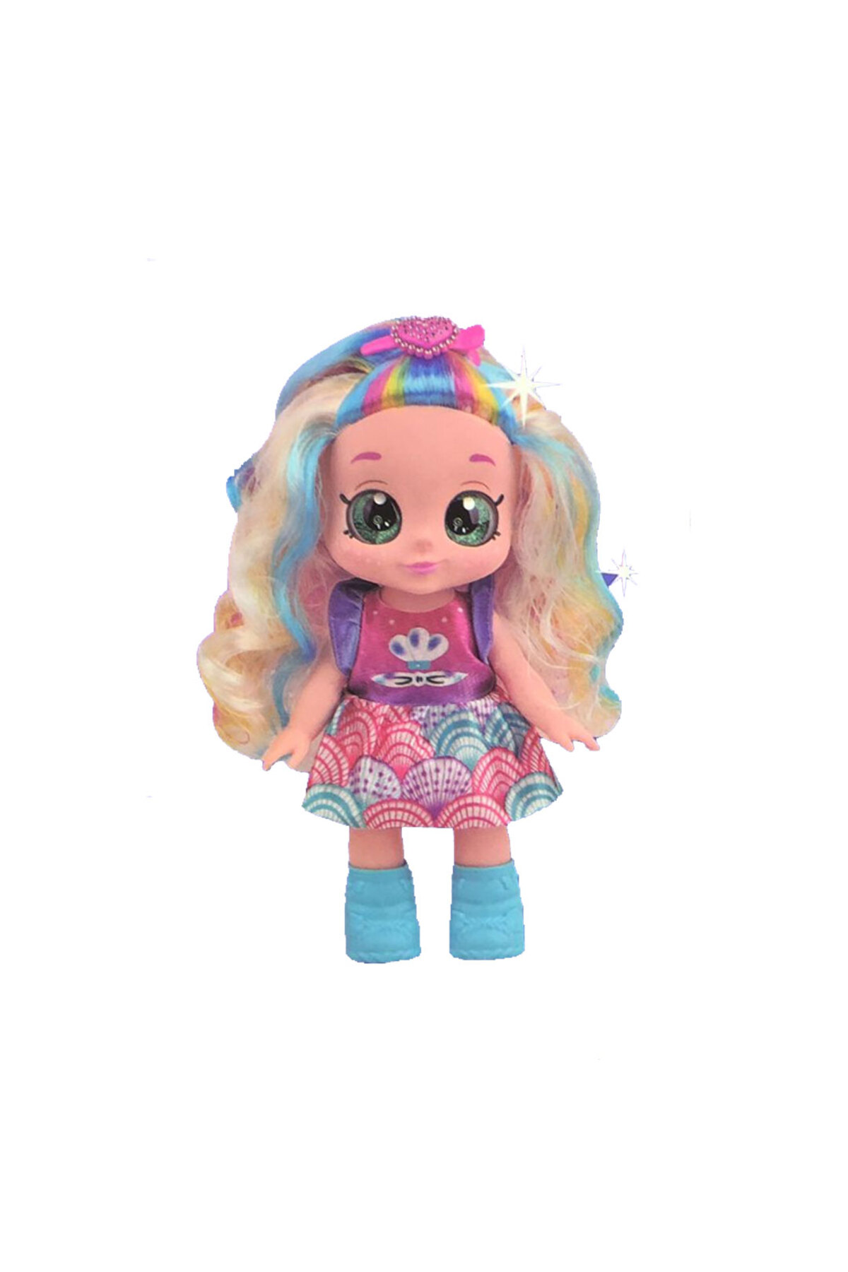 Oyuncak Store Sparkle Kids Bebek - Müzikli Renkli Saçlı Ve Elbiseli 30 Cm Bebek