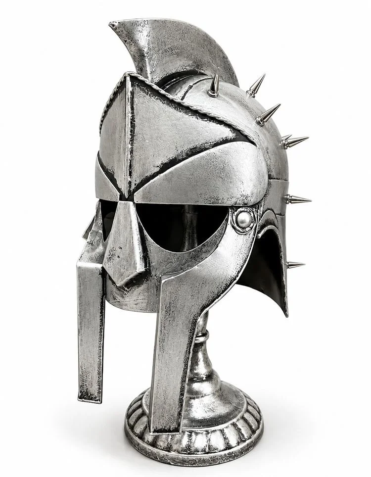 Metal Spartalı Gladyatör Miğferi Biblosu 45x20 cm Dekoratif Obje Metal Spartalı Gladyatör Miğferi Biblosu 45x20 cm Dekoratif Obje