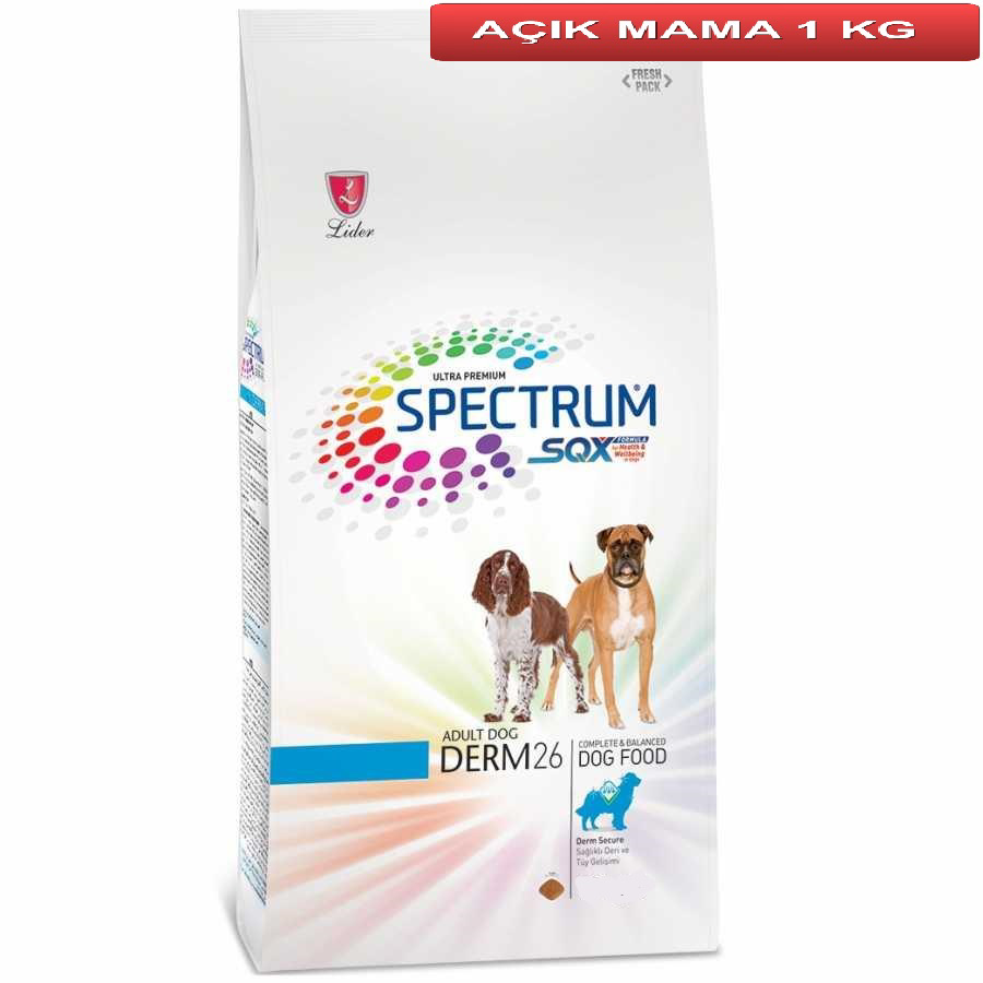 Spectrum Dermo 26 Hassas Derili Balikli Köpek Mamasi 1 Kg Açik Spectrum Dermo 26 Hassas Derili Balikli Köpek Mamasi 1 Kg Açik